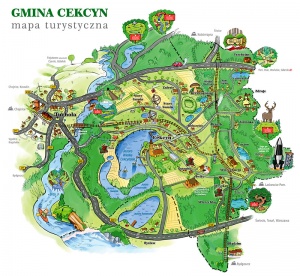 Gmina Cekcyn - mapa ilustrowana
